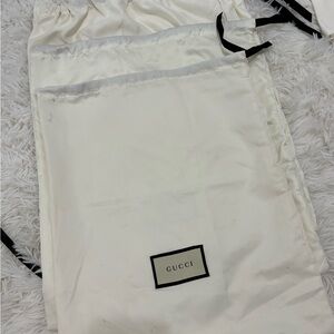 Gucci Ivory Dust/ Storage Bags with drawstring
